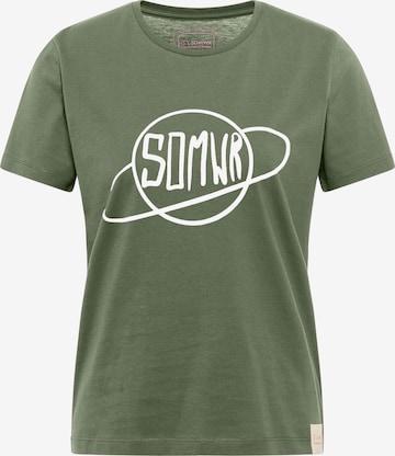 SOMWR Shirt 'THE PLANET#S HERE' in Green: front
