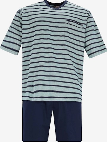 HAJO Pyjama kort in Blauw: voorkant