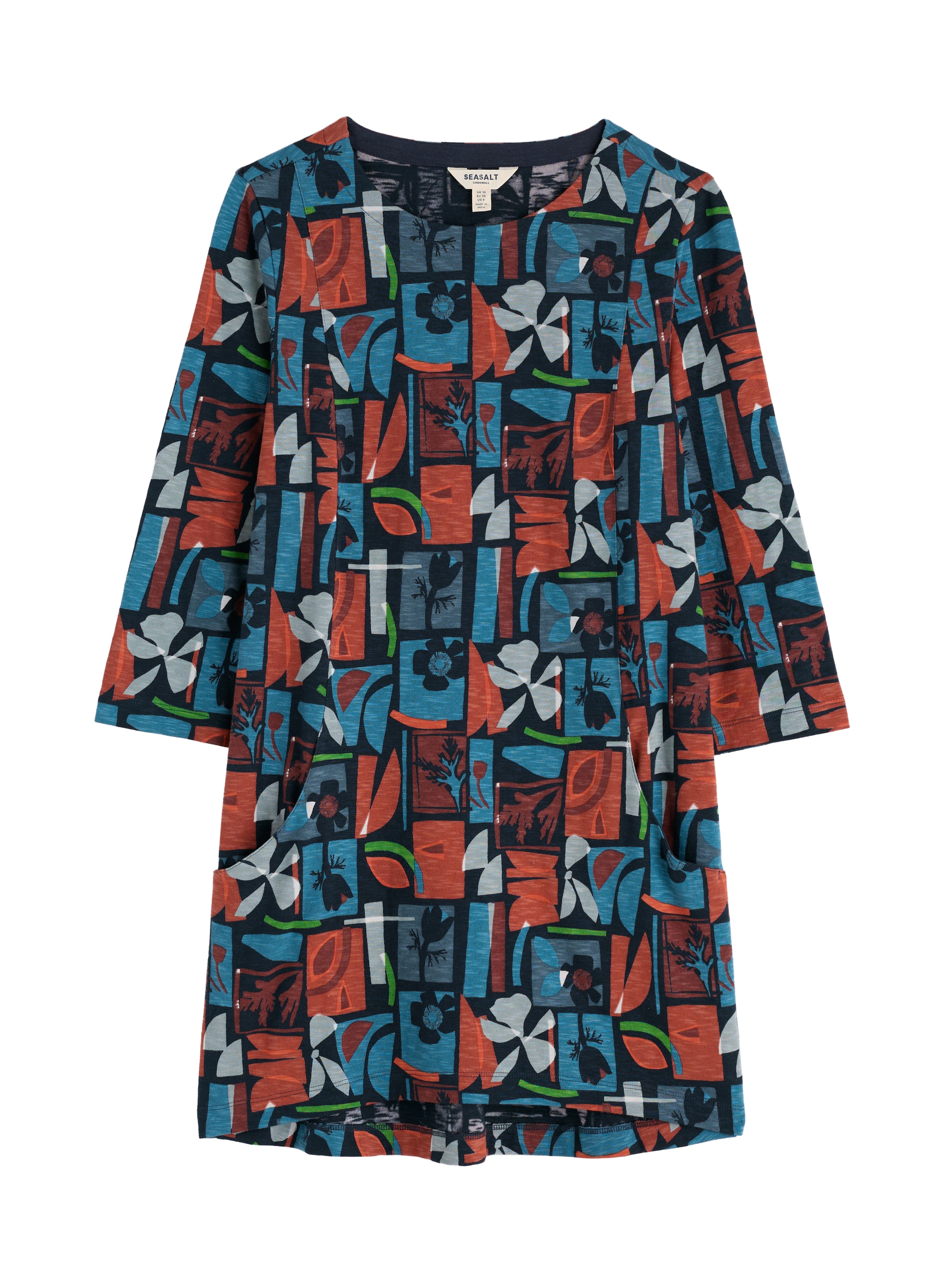 Tunica 'Shore Foraging' di Seasalt Cornwall in blu: frontale