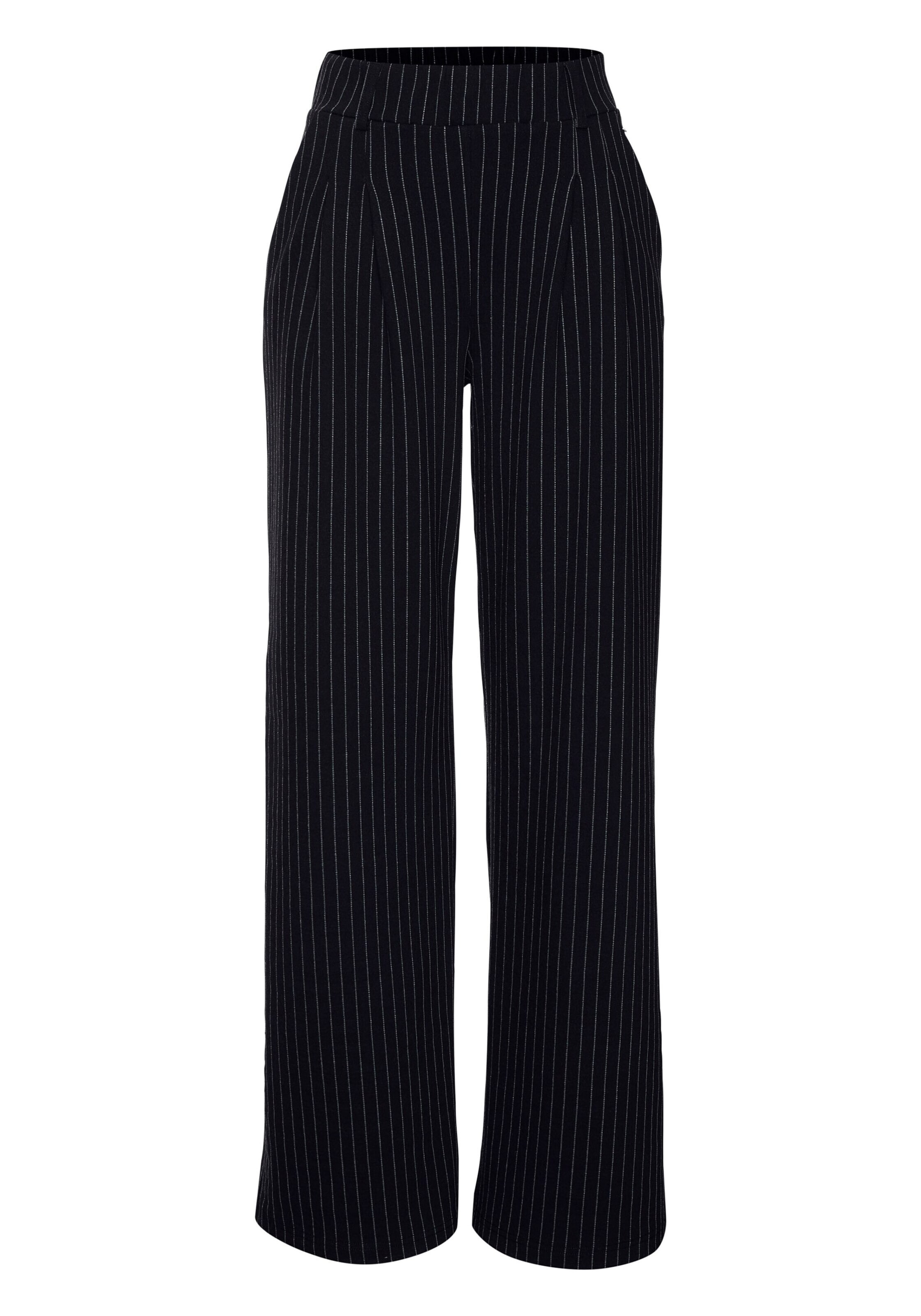 LASCANA Pleat-Front Pants in Black: front