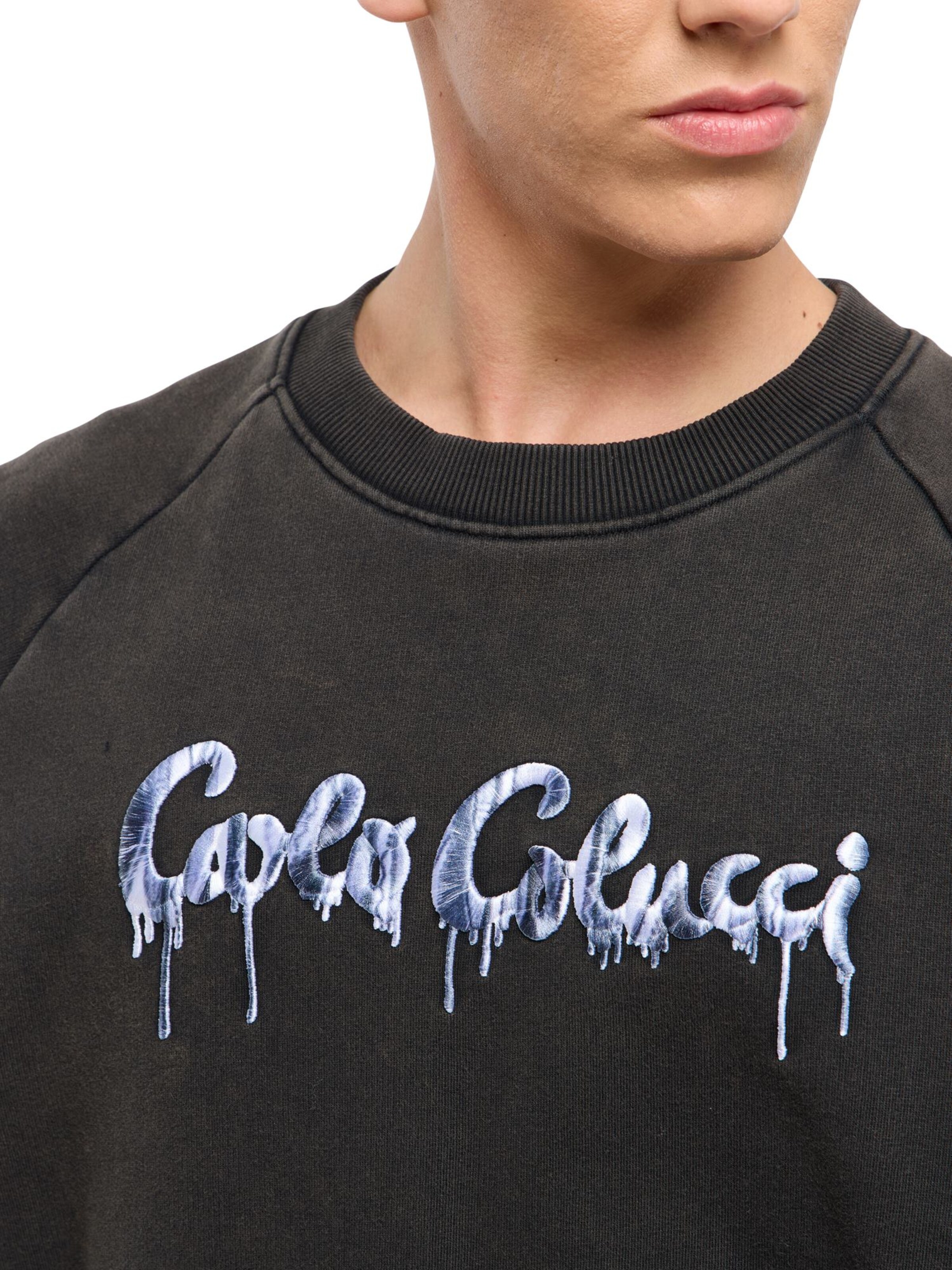 Carlo Colucci Sweatshirt ' Erspamer ' in Schwarz