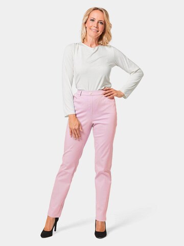 Goldner Regular Pants 'Martha' in Pink