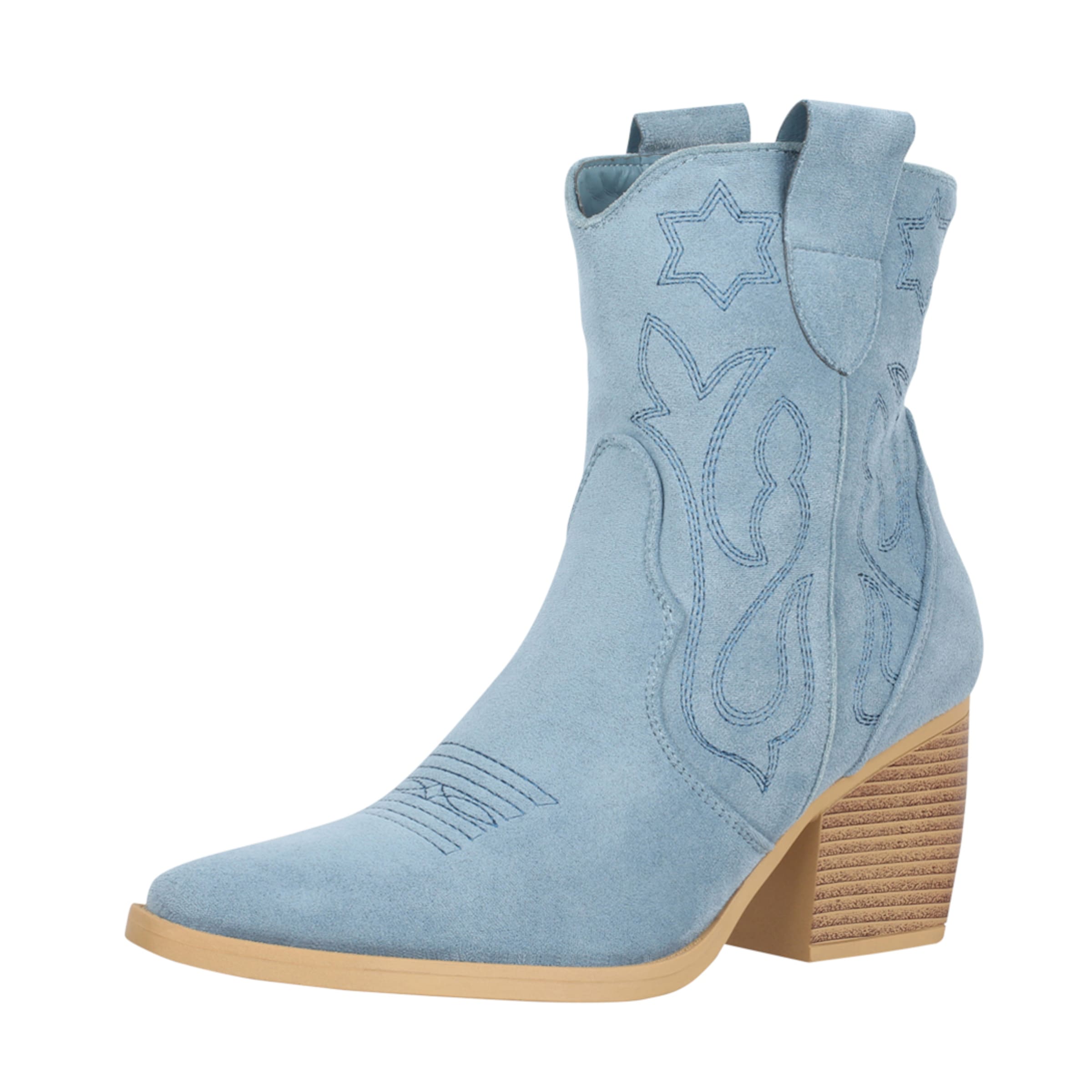 Elara Cowboystiefel in Blau: Vorderseite