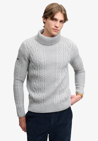 Superdry & Co Pullover 'Jacob' in Grau: Vorderseite