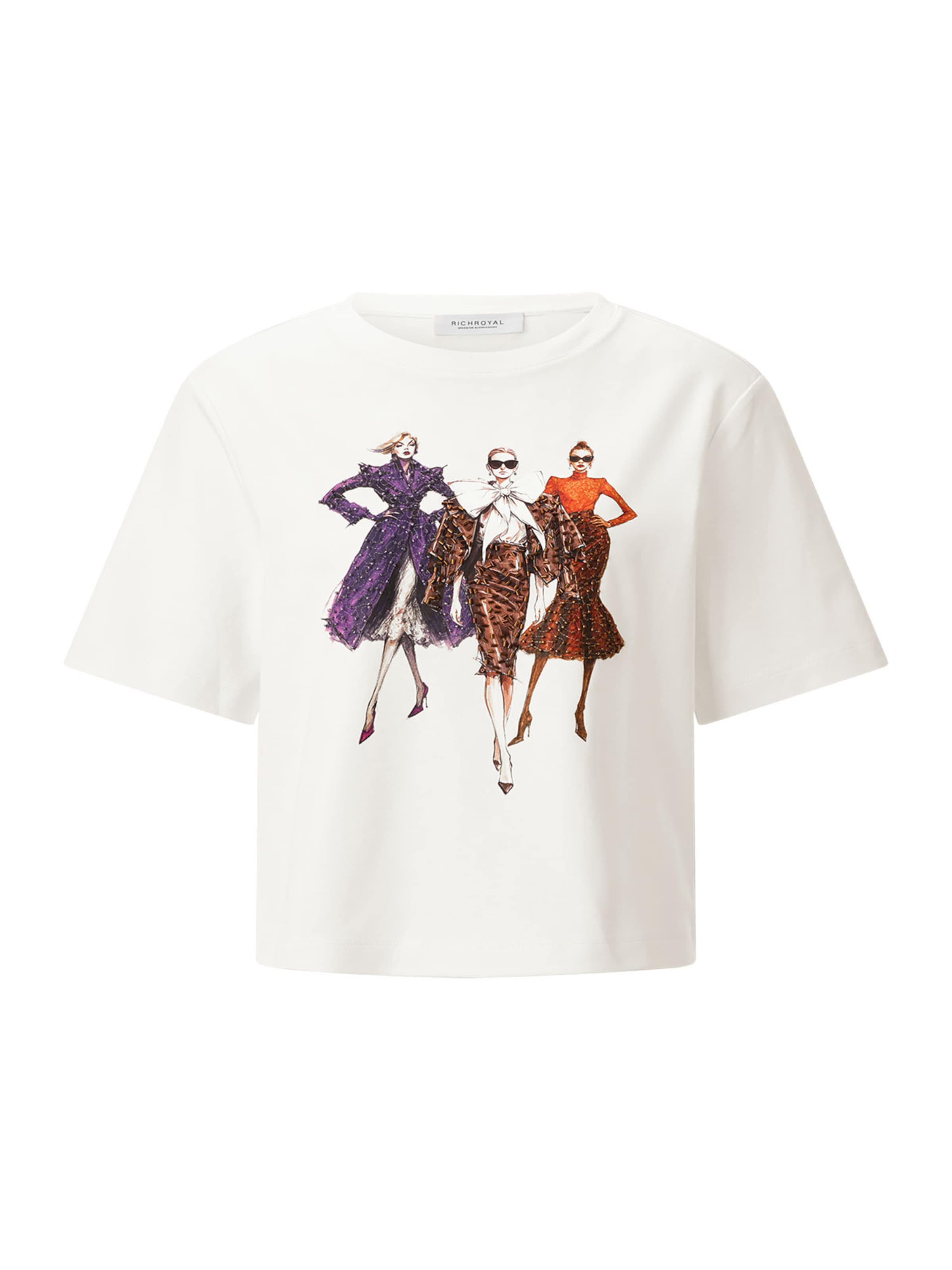 Tricou de la Rich & Royal pe alb: față