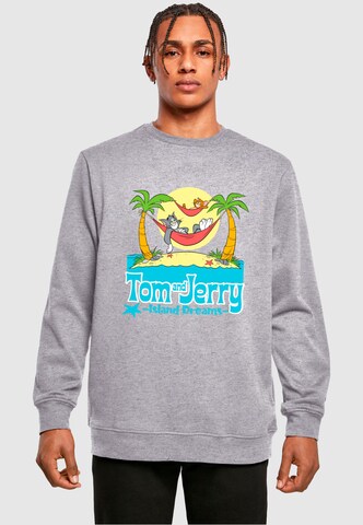 ABSOLUTE CULT Sweatshirt 'Tom And Jerry - Hammock Dreams' in Grey: front