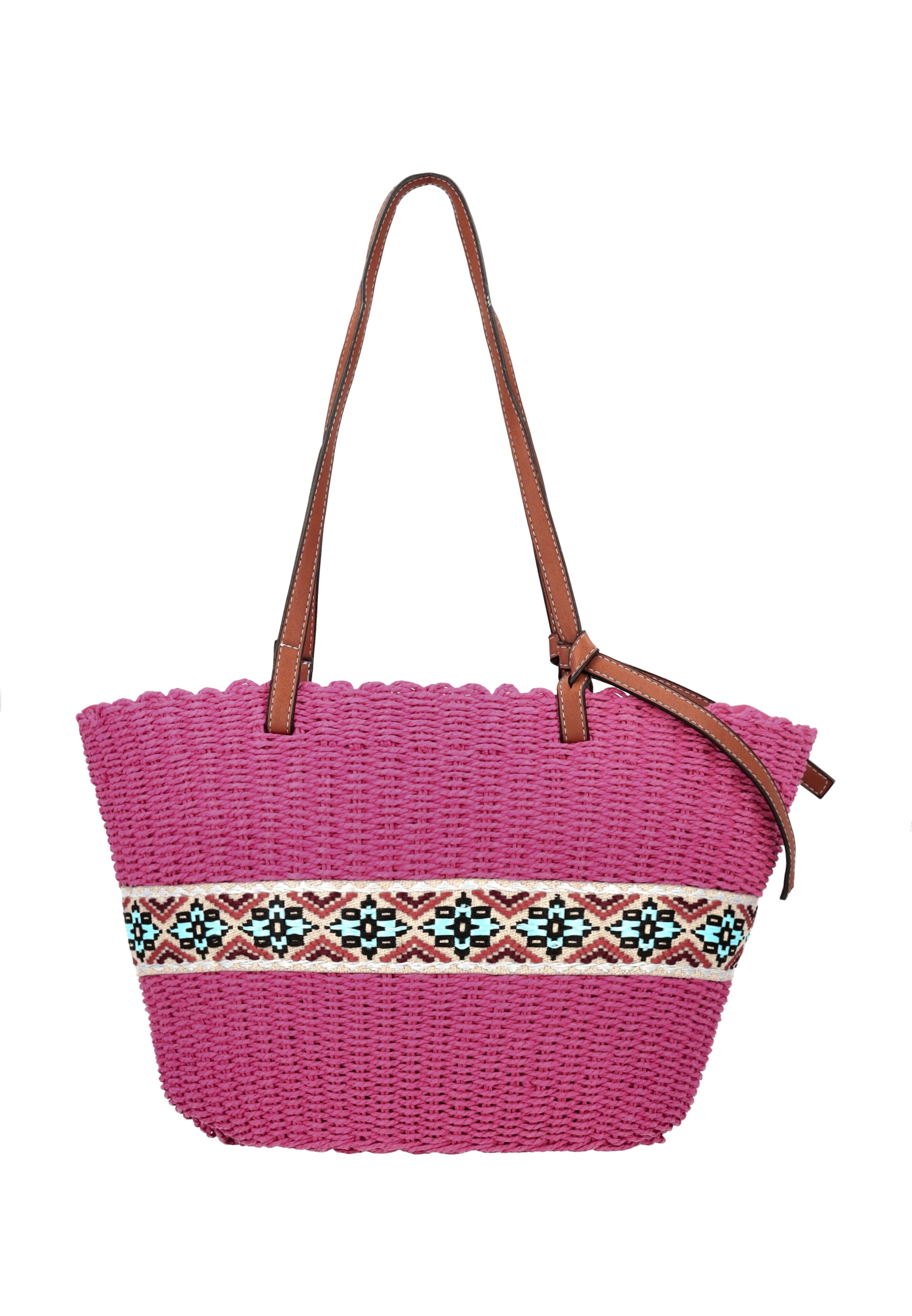 Sac de plage IZIA en violet : devant