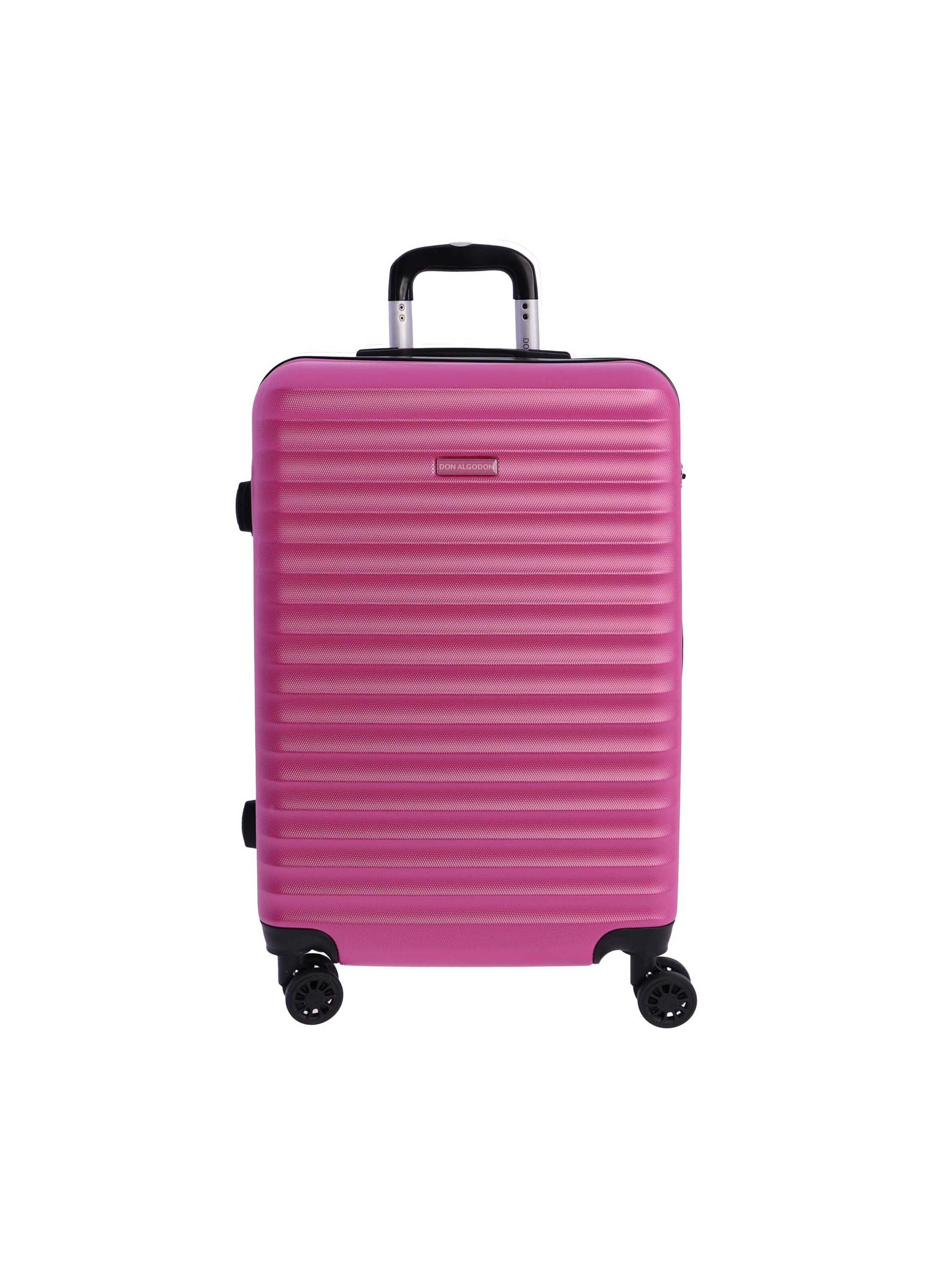 Don Algodon - Carrito 'DON ALGODON Maleta Mediana 23 kg | Maleta de Viaje Rígida con 4 Ruedas Dobles 360º, Candado TSA y Asa Telescópica | Equipaje Resistente al Agua para Viajes en Avión' en rosa