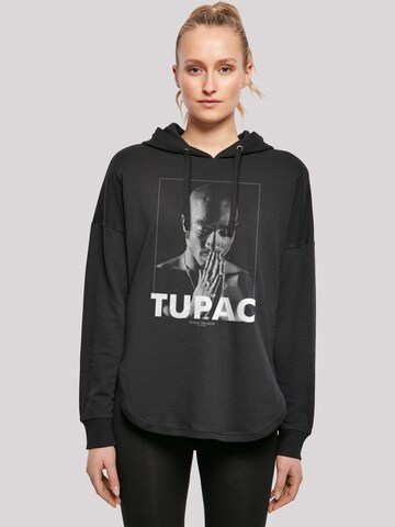 F4NT4STIC Sweatshirt 'Tupac Shakur Praying' in Zwart: voorkant