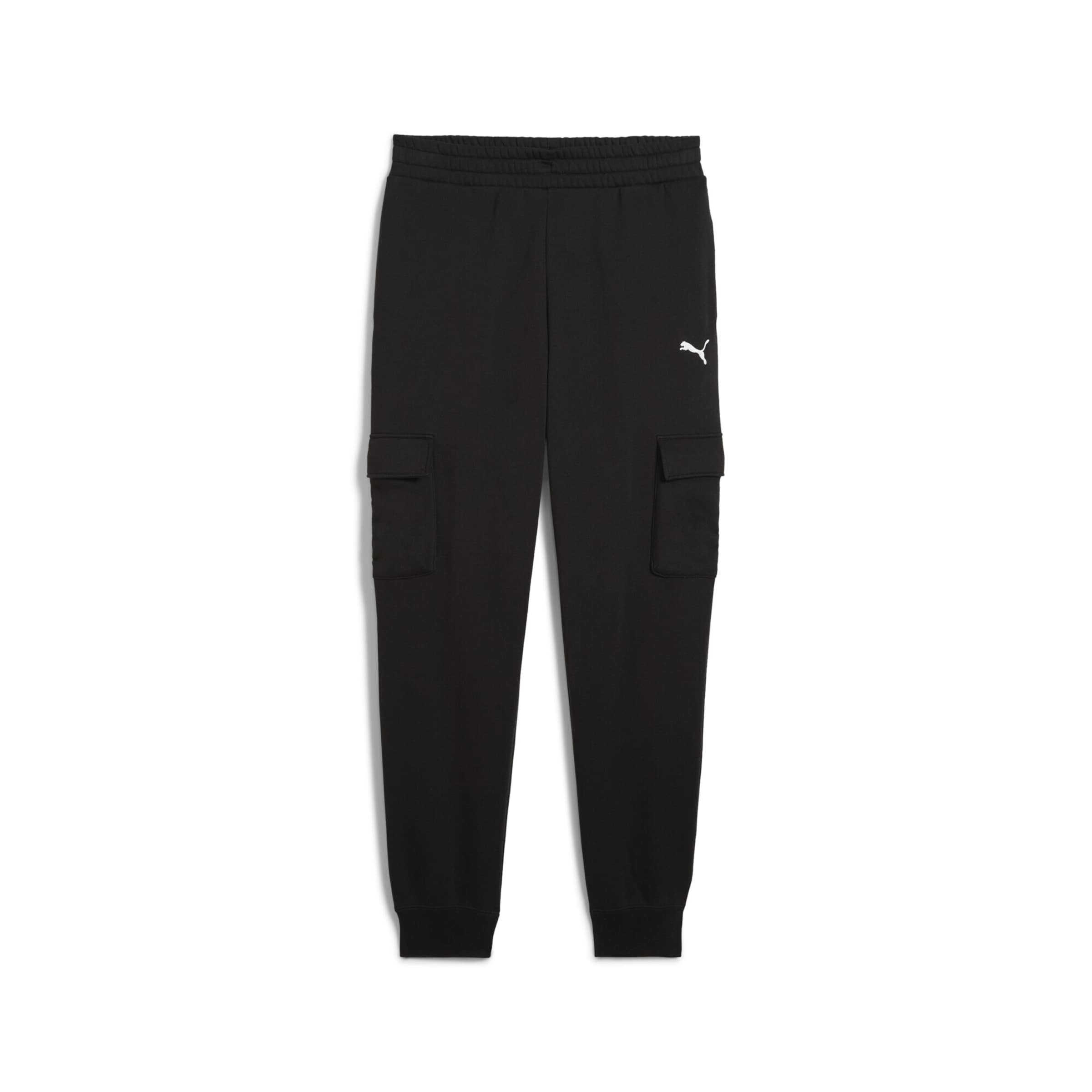 PUMA Tapered Sports trousers 'Essentials' in Black: front