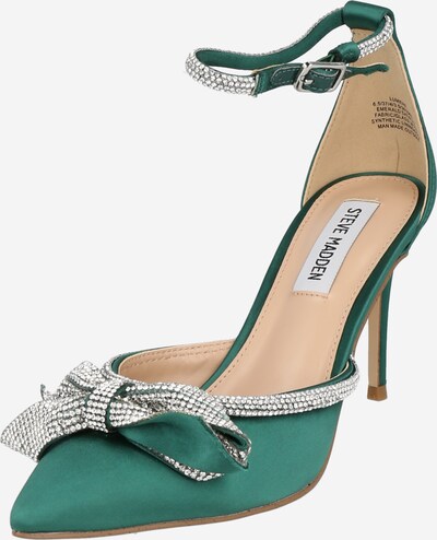 STEVE MADDEN Cipele s potpeticom i otvorenom petom 'Lumiere' u smaragdno zelena / srebro, Pregled proizvoda