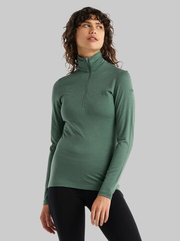Base layer 'Oasis' di ICEBREAKER in verde: frontale