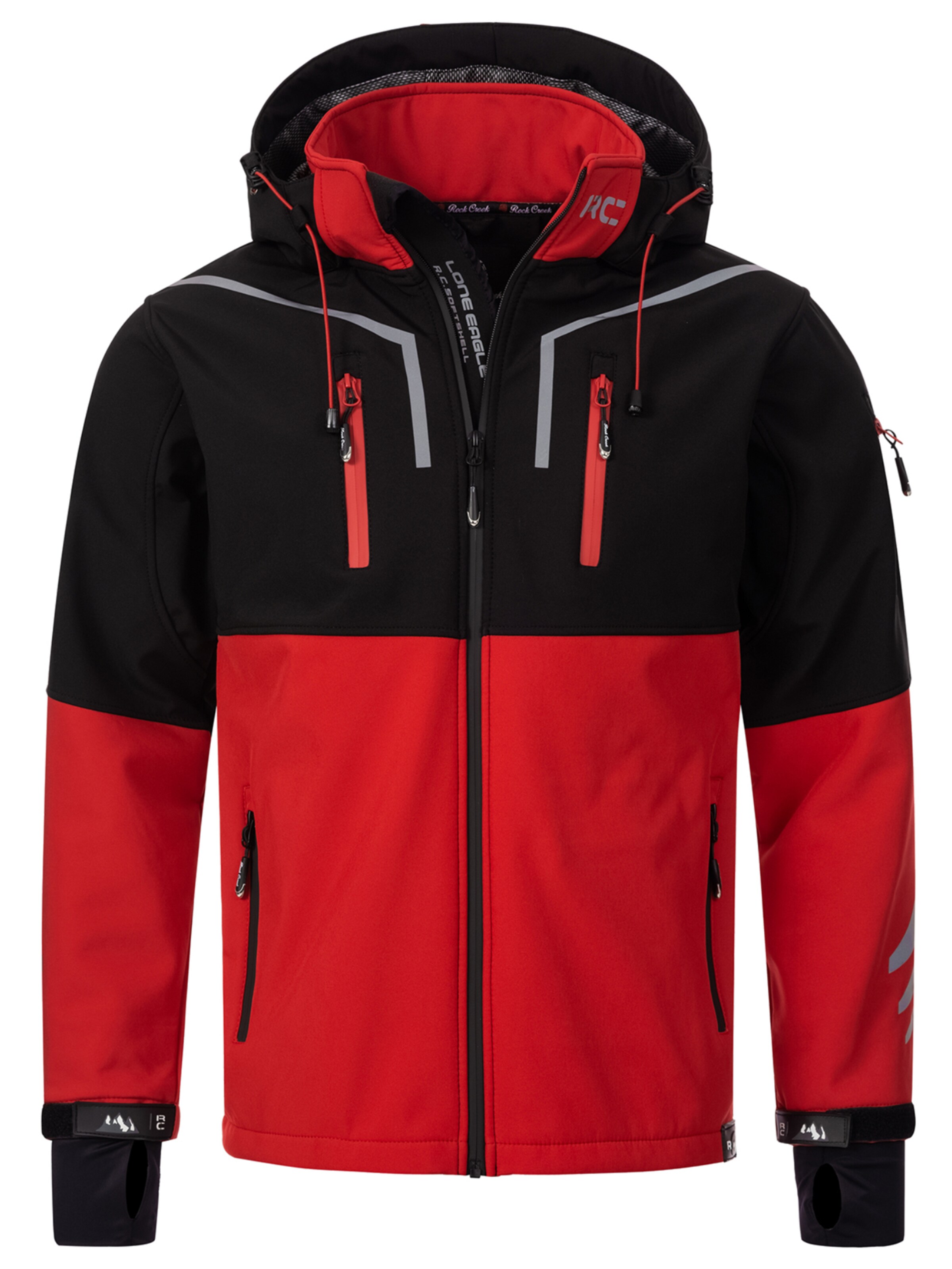 Rock Creek Outdoor jacket in Red: front