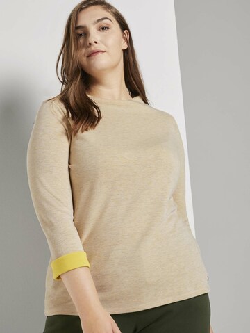 Tom Tailor Women + T-shirt i beige