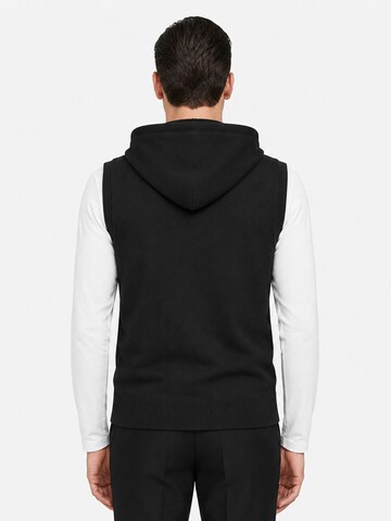 ALLTHEMEN Gebreid vest 'Luftmasche' in Zwart
