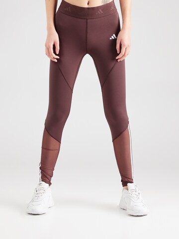 ADIDAS PERFORMANCE Скинни Спортивные штаны 'Hyperglam' в Коричневый: спереди