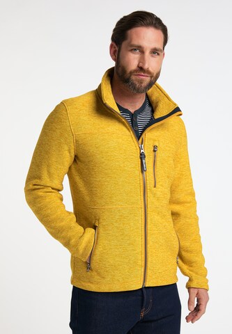 Veste en polaire Schmuddelwedda en jaune : devant