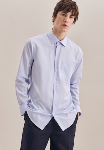 Coupe regular Chemise business SEIDENSTICKER en bleu : devant