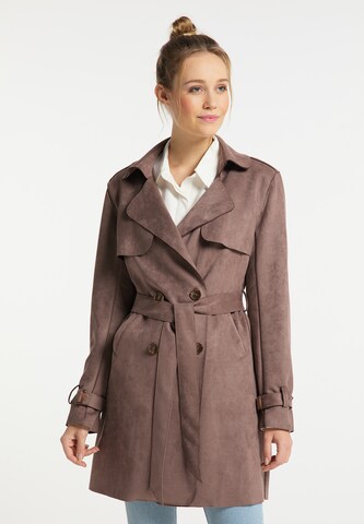 DreiMaster Vintage Between-seasons coat in Beige: front