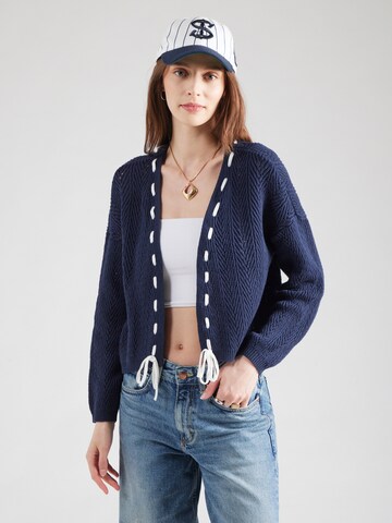 HOLLISTER Вязаная кофта в Синий: спереди