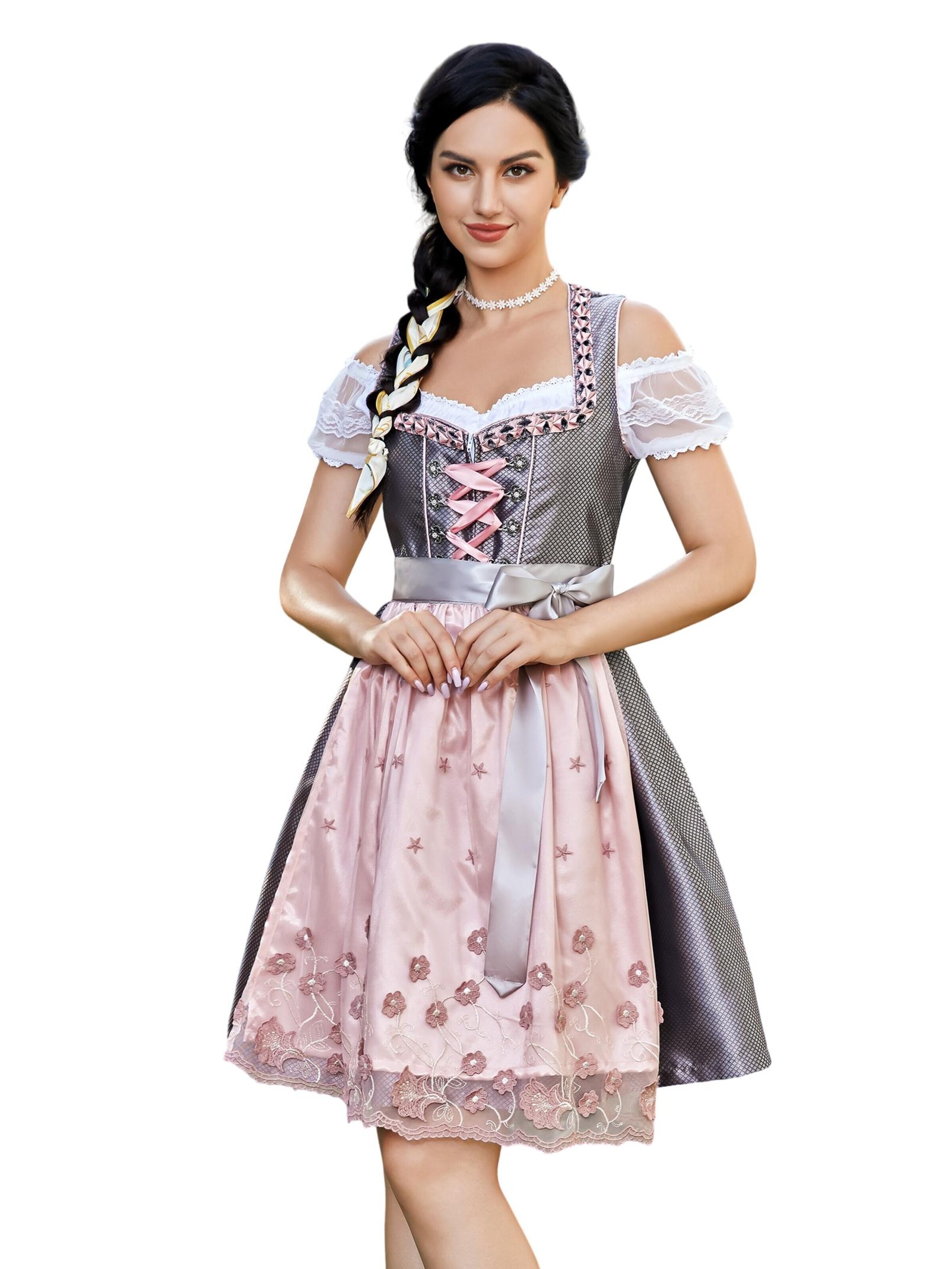 Yesfashion Dirndl in Grey: front