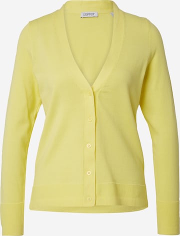 ESPRIT Knit cardigan in Yellow: front