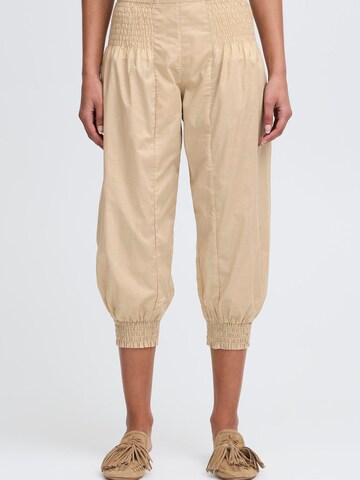 PULZ Jeans - Tapered Pantalón bombacho ' PZJill ' en marrón