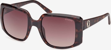 Lunettes de soleil GUESS en marron : devant