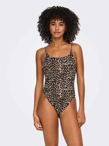 ONLY Bralette Swimsuit 'ONLJulietta' in Beige: front