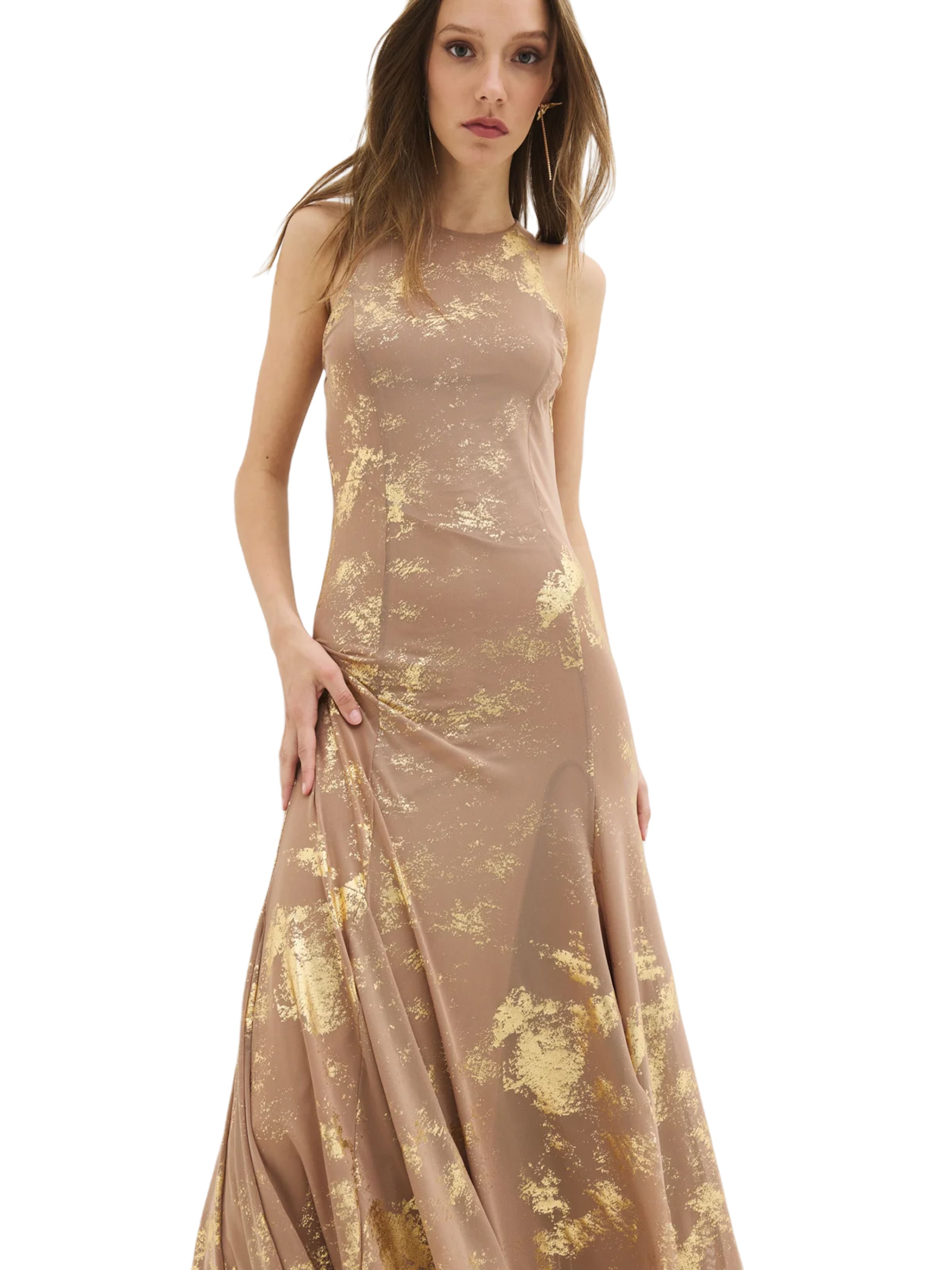 Robe de cocktail No Matter What en beige