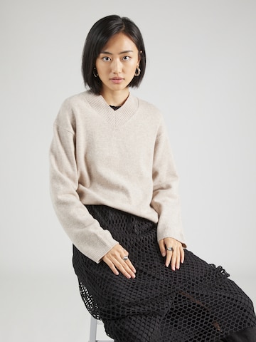 WEEKDAY Sweater 'Reese' in Beige: front