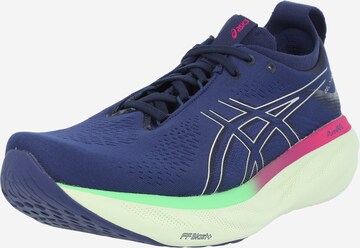 Chaussure de course 'Nimbus 25' ASICS en bleu : devant