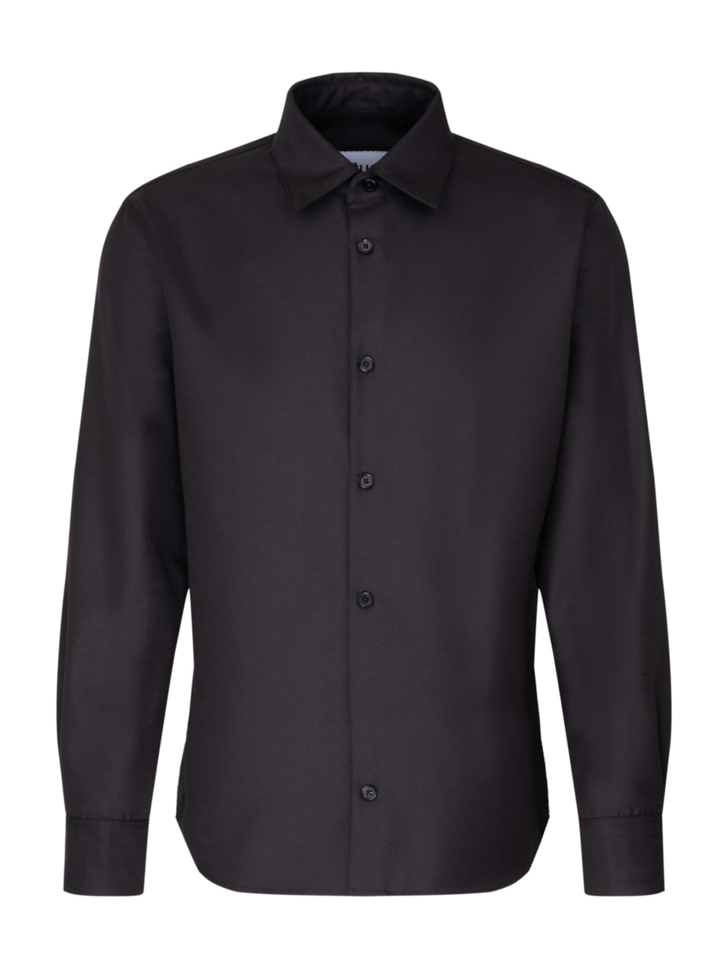 Regular fit Camicia di Studio Seidensticker in nero: frontale