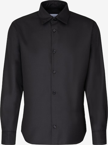 Studio Seidensticker Regular fit Button Up Shirt in Black: front