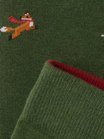 Von Jungfeld Socks 'mit Weihnachtsmotiven' in Green
