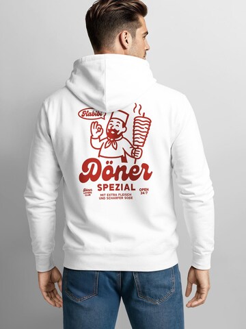 Neverless Sweatshirt 'Döner Spezial' in White