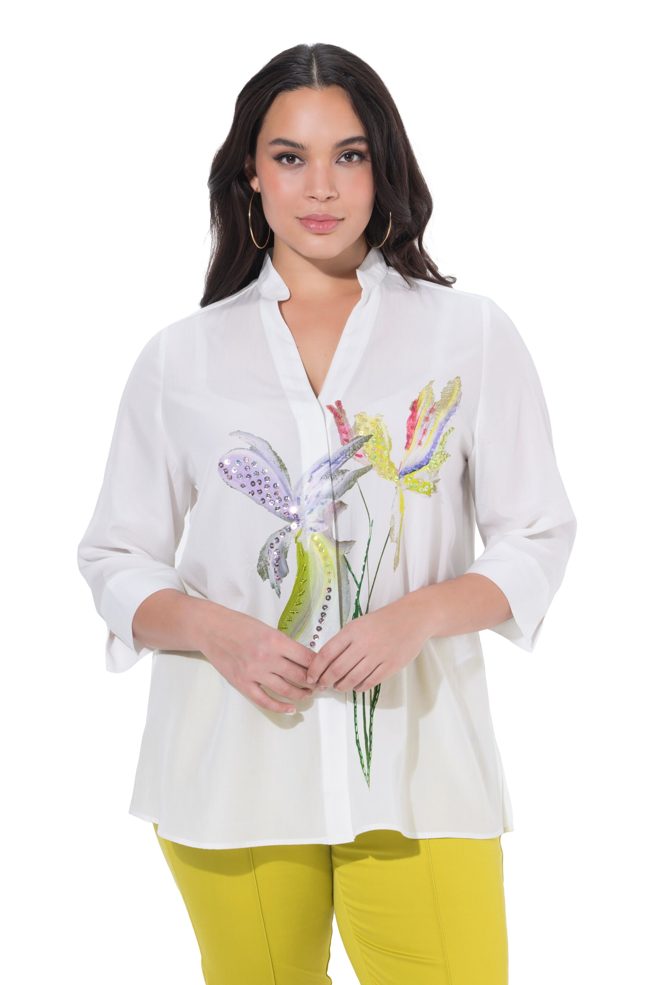 Ulla Popken Blouse in Wit: voorkant