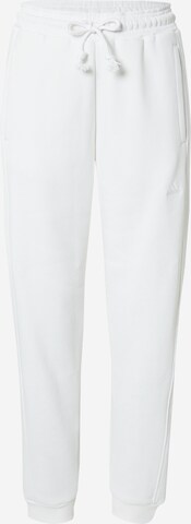 ADIDAS SPORTSWEAR Workout Pants 'All Szn Fleece' in White: front