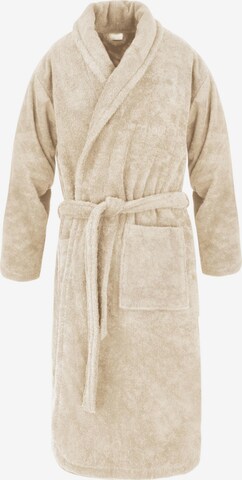 normani Long Bathrobe in Beige: front