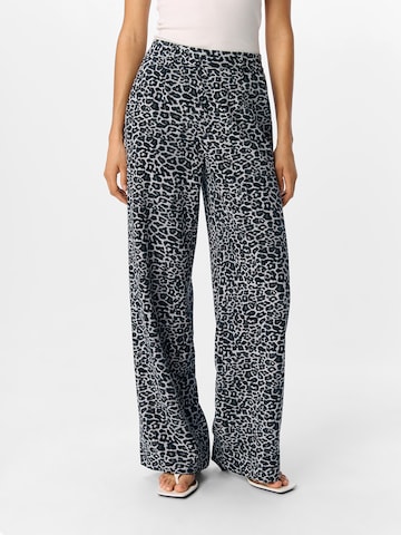 OBJECT Wide leg Pants 'OBJALBA' in Grey: front