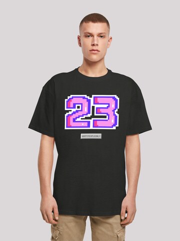 F4NT4STIC Shirt 'Pixel 23' in Zwart: voorkant