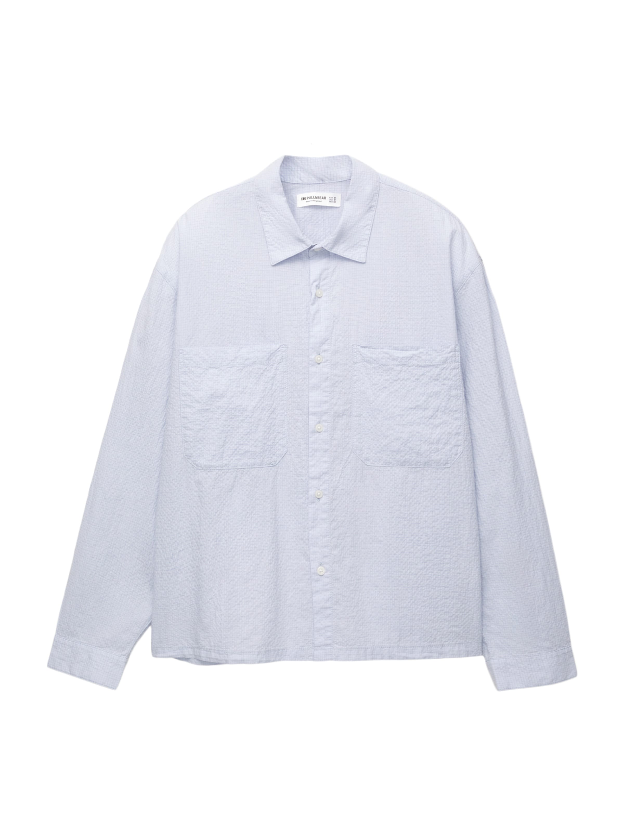 Pull&Bear Button Up Shirt in Indigo / White, Item view