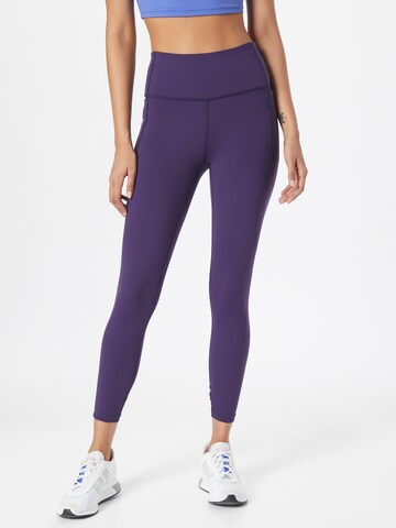 UNDER ARMOUR Skinny Workout Pants 'Meridian' in Purple: front