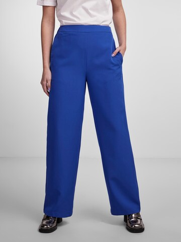 PIECES Wide leg Broek 'PCBOZZY' in Blauw: voorkant