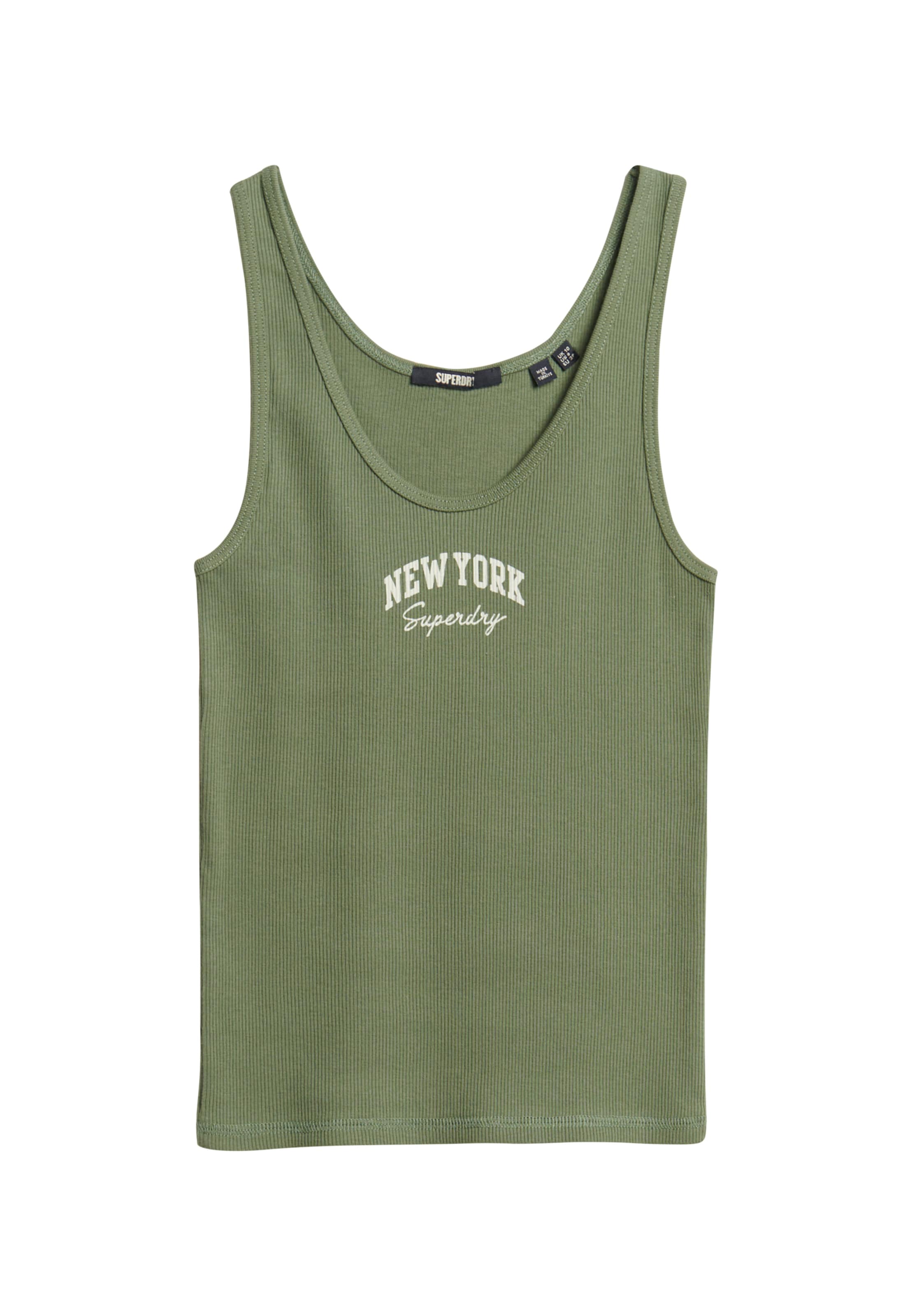 Superdry & Co Top 'Athletic Essentials' in Groen: voorkant