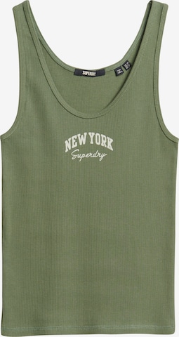 Superdry & Co Top 'Athletic Essentials' in Groen: voorkant