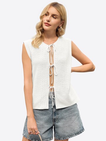 Imily Bela Вязаная жилетка в Белый: спереди