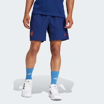 Regular Pantalon de sport 'France Rugby Away' ADIDAS PERFORMANCE en bleu : devant