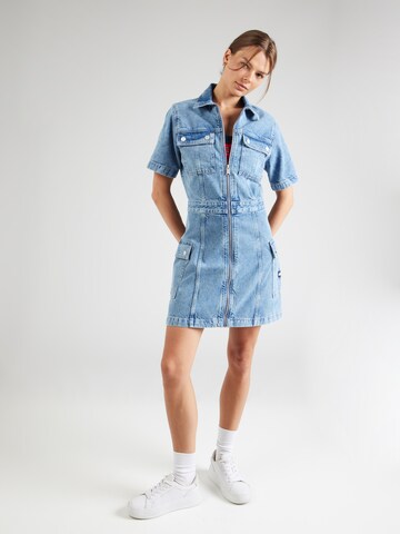 Tommy Jeans Платье-рубашка в Синий: спереди