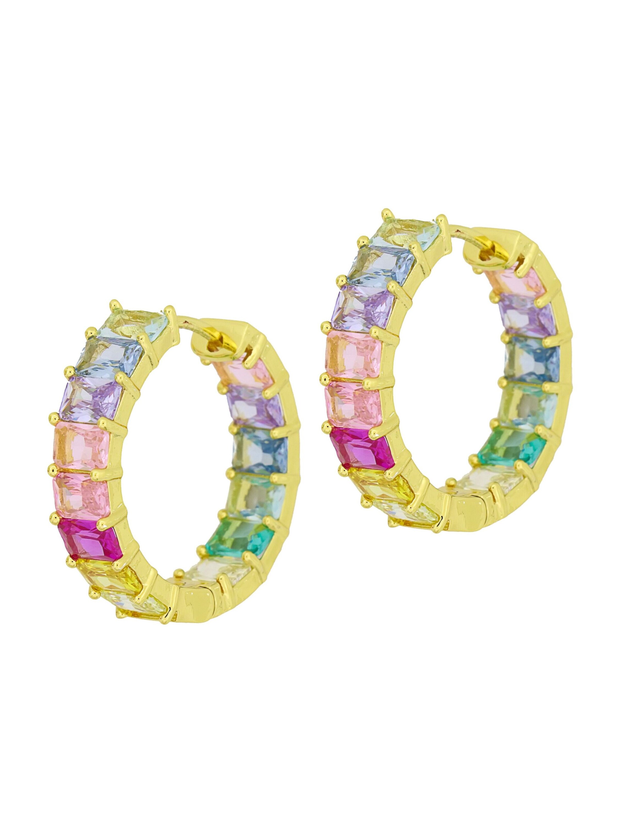 Fashionbox Boucles d'oreilles en mélange de couleurs, Vue avec produit